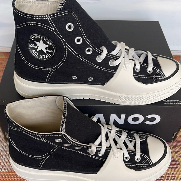 Converse Men’s CTAS A05094C
CTAS CONSTRUCT HI BLACK/VINTAGE WHITE/EGRET
Platform - Picture 4 of 16